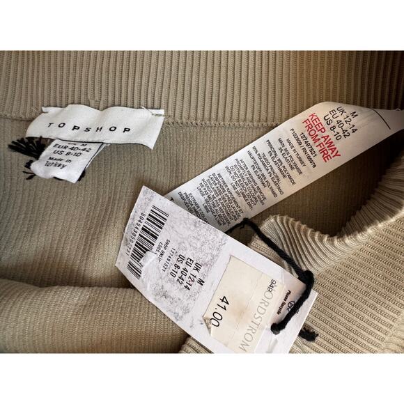 NEW TOPSHOP NORDSTROM Co-Ord Ribbed Seamless High Waist Leggings Size M - Picture 5 of 7